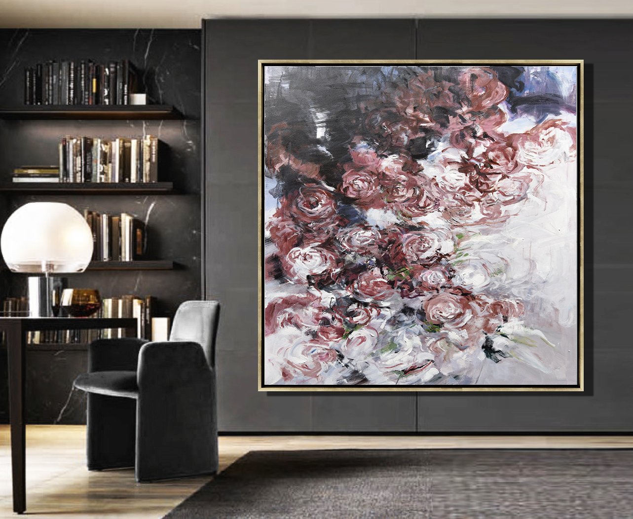 Abstract Flower Oil Painting #LX80A - Click Image to Close